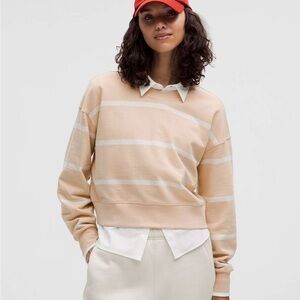 Lululemon Perfectly Oversized Cropped Crew *Stripe